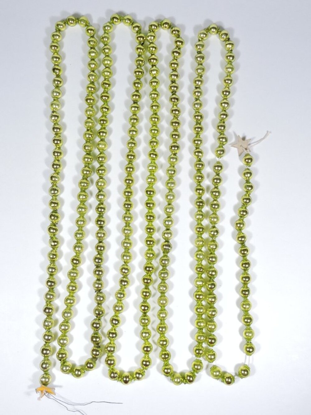 Vintage Mercury Glass Beaded Christmas Tree Garland - 3/8" Beads 102 Inch Length